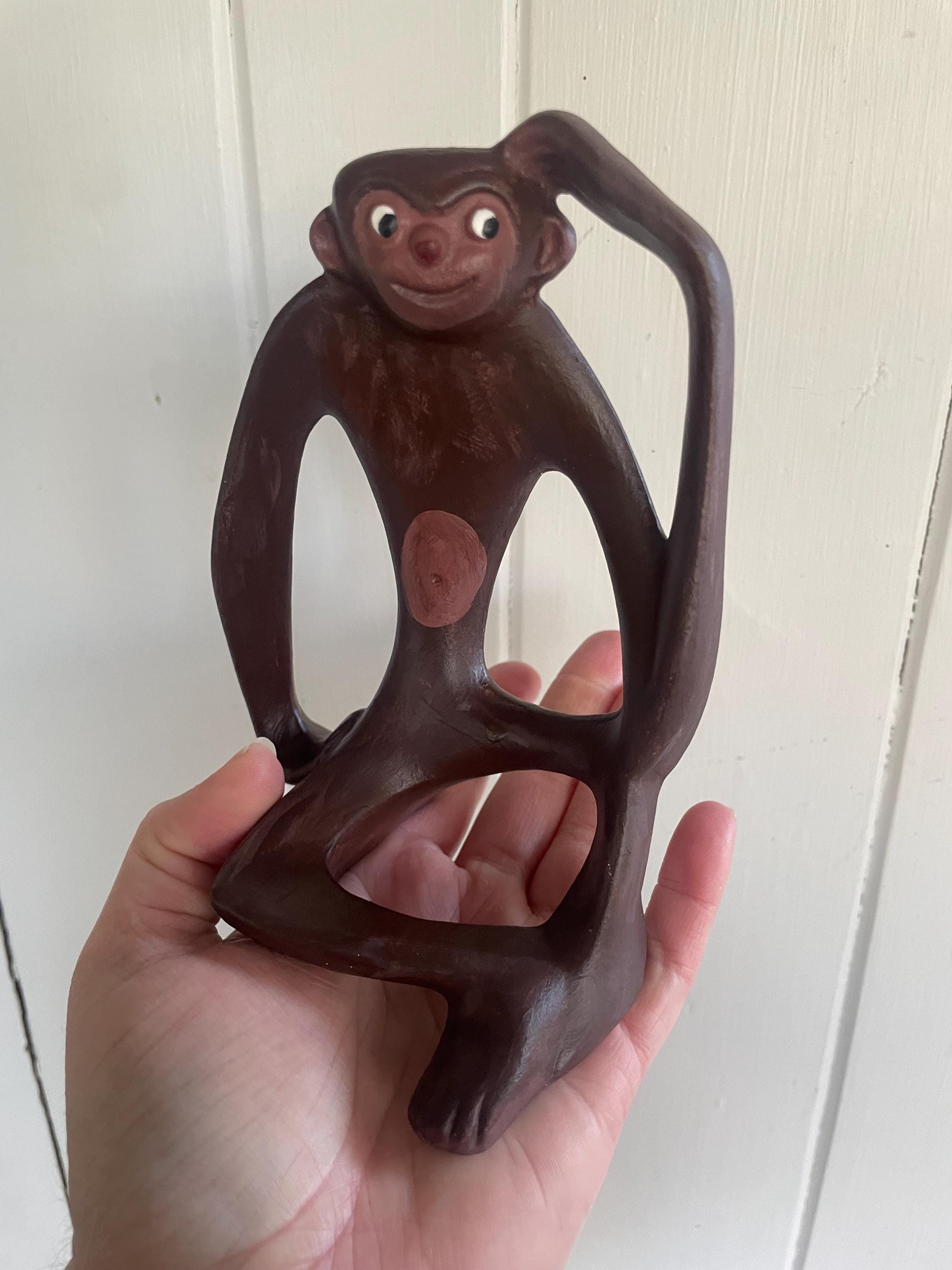 Mid Century Modernist Arnel's Custom Painted Monkey Pottery