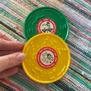 1980s TOMY toys record player records-2 pieces