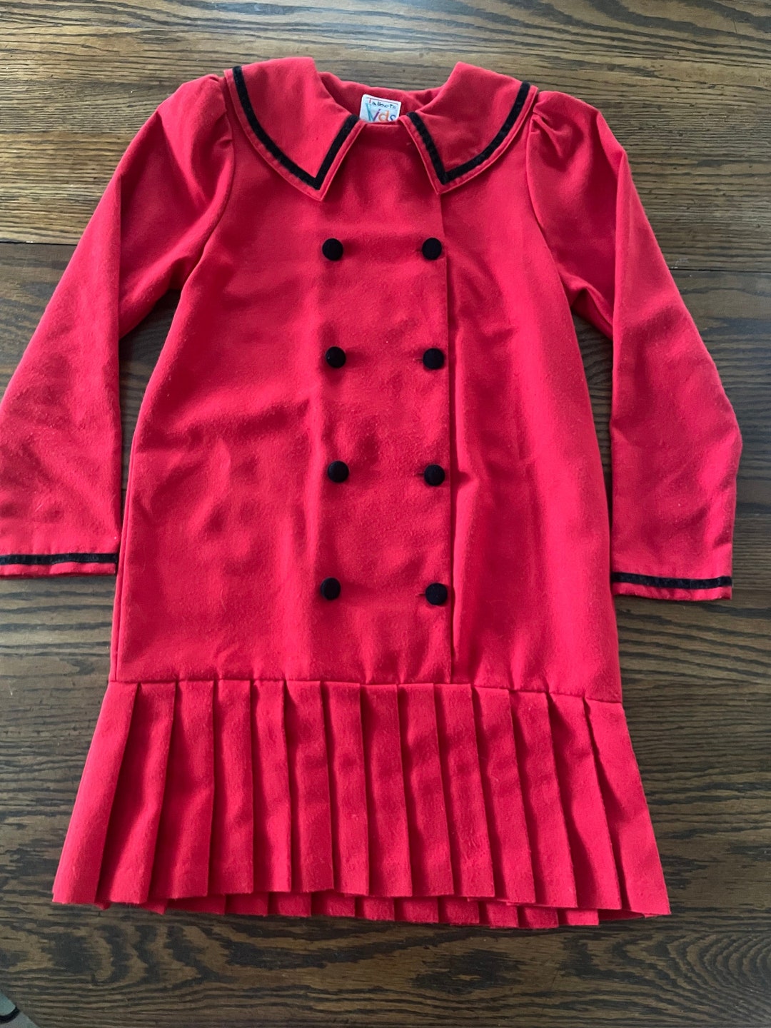 1980s Talbots Kids Red Pleated Sailer Dress-girls Size 10 - Etsy