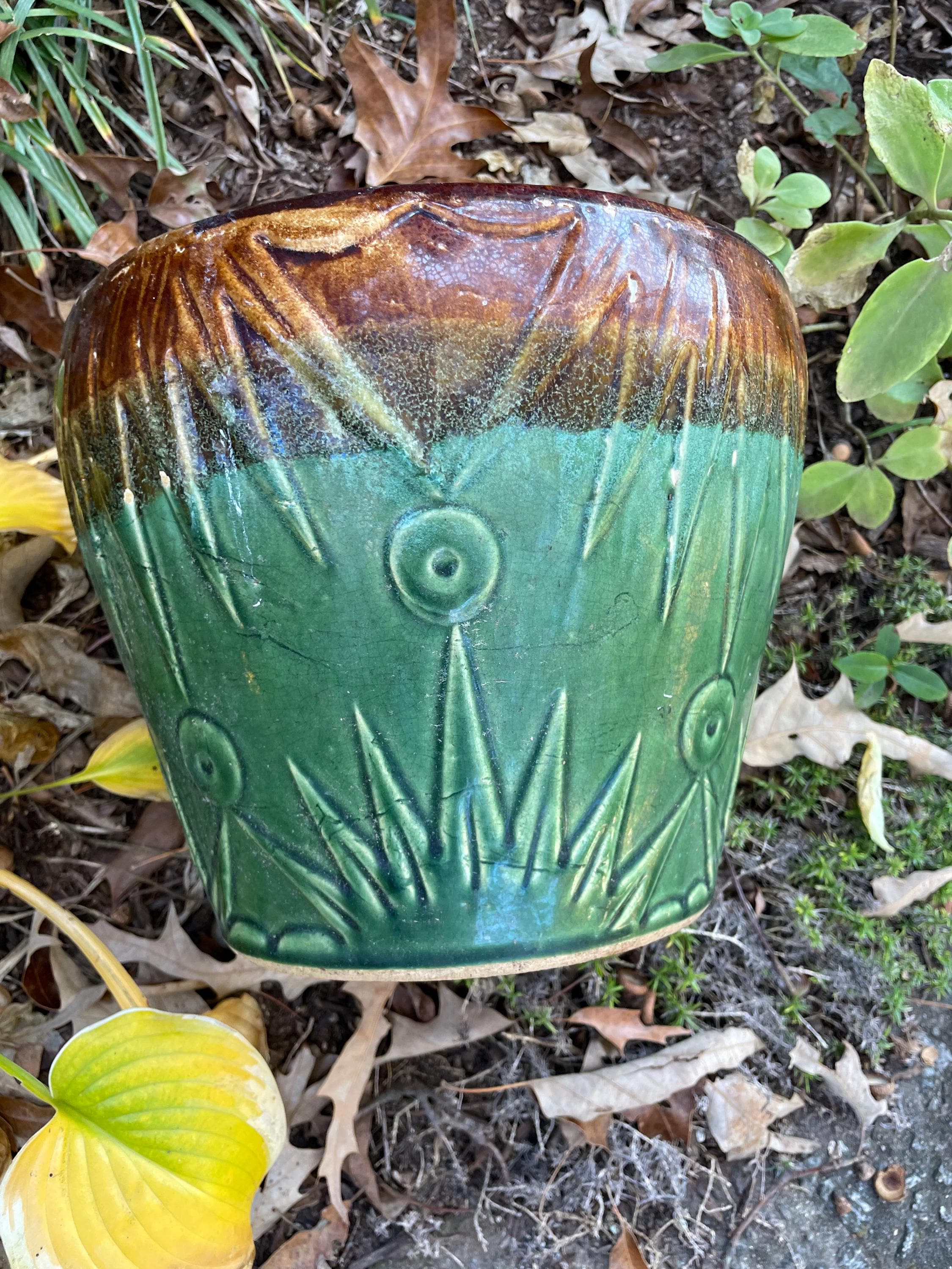 Robinson Green and Brown Pottery - Etsy