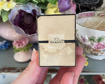 Vintage 1960s Chanel no 5 perfume bottle with instructions and box Size 9