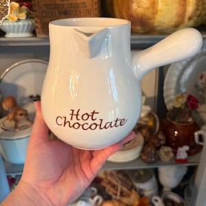 Ceramic Handled Hot Chocolate Pot