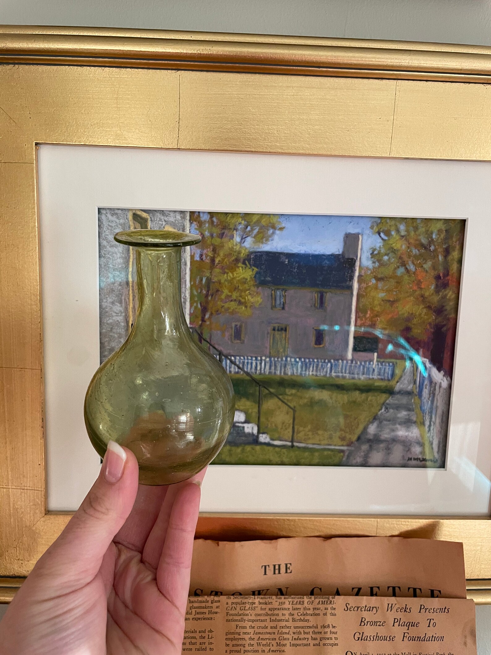 1958 Jamestown Virginia hand blown glass bottles and Etsy