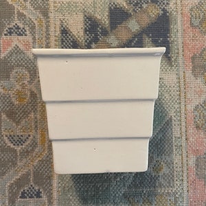 Vintage USA pottery planter vase cream