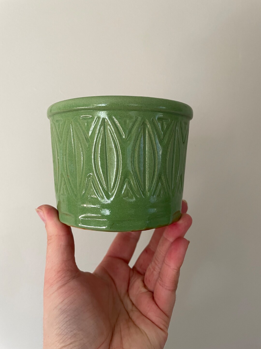 Vintage Zanesville Pottery Green Pottery Flower Pot Etsy
