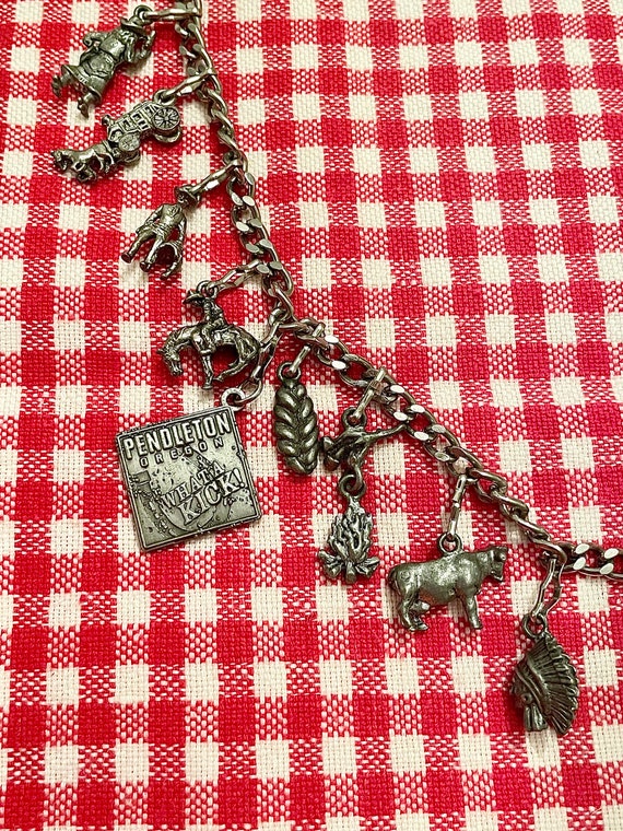 1950s Western themed charm bracelet-Pendleton - image 3