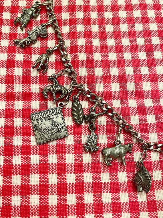 1950s Western themed charm bracelet-Pendleton - image 1