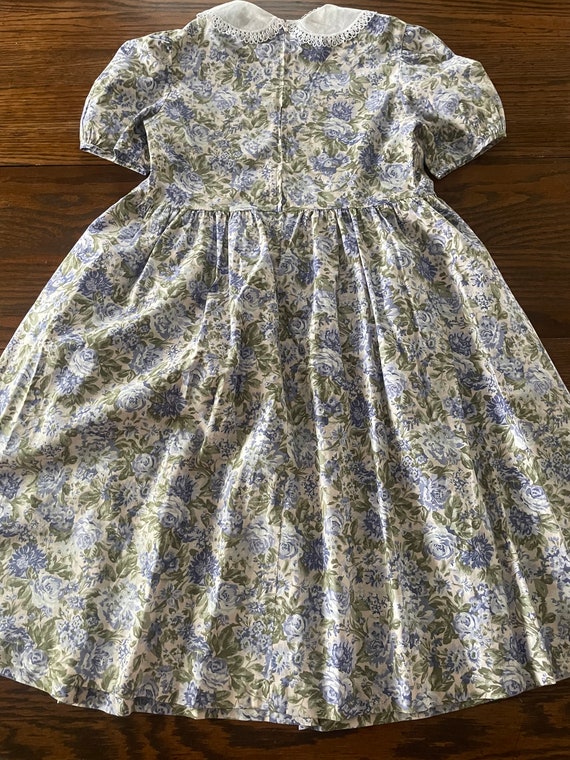 1980s Laura Ashley floral collared dress-girls si… - image 3