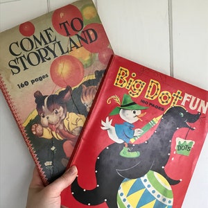 1950s children’s activity books-2 pieces