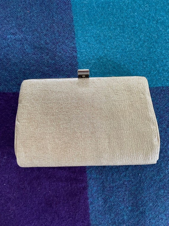 1960s silver lame clutch - image 2