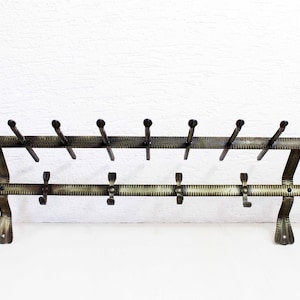 Large coat rack 60s Art Deco style all metal with shelf.