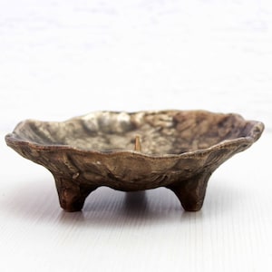 Beautiful brutalist candle holder bronze