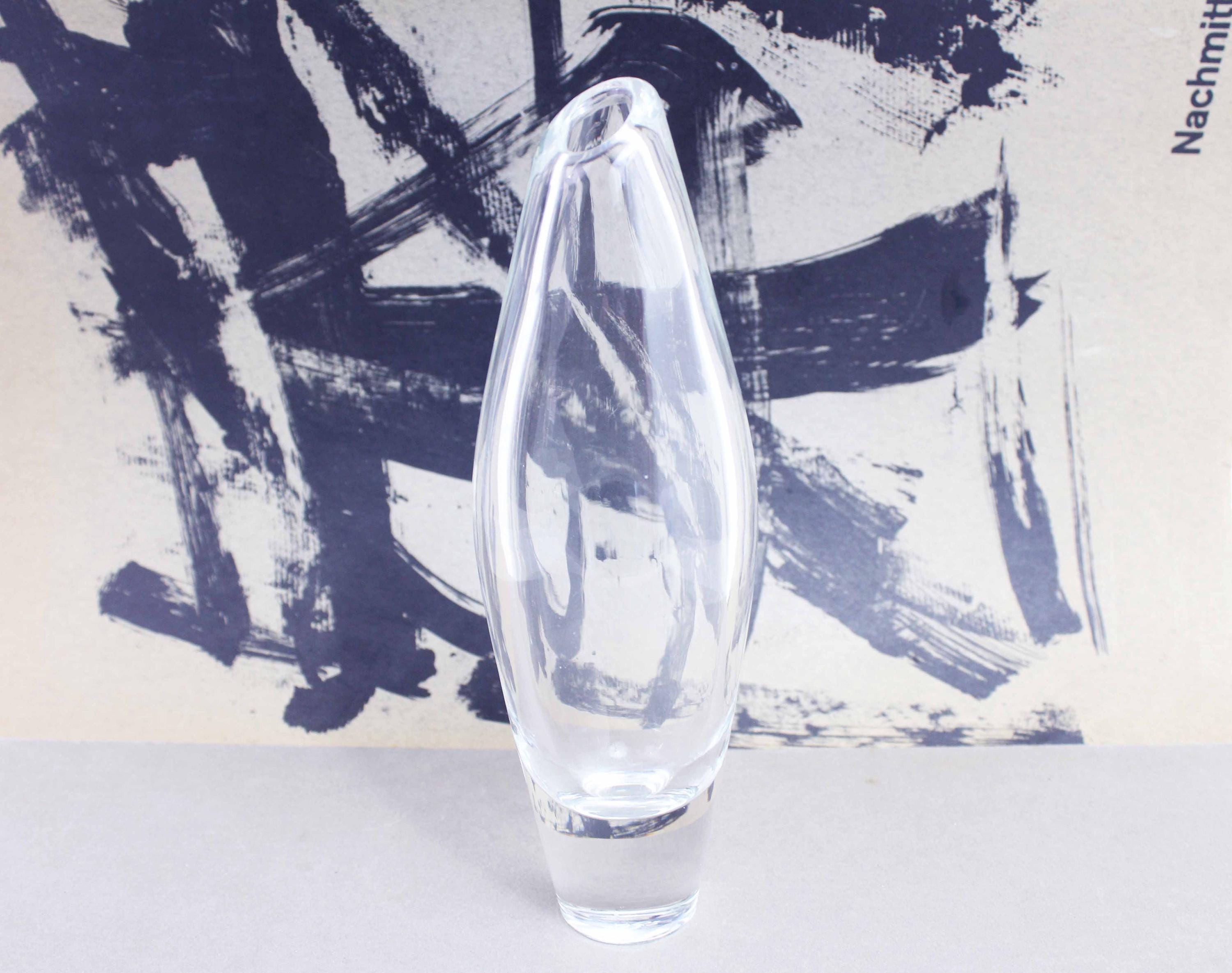Bol Orrefors "Pond" Transparent – Design Herbe – Bas – Cristal Suède – NEUF (sans Boîte)