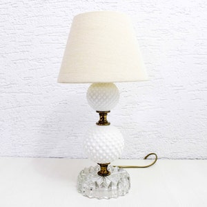 Glass table lamp from the 50s