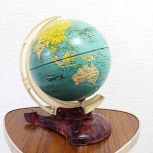 Mappemonde / globe terrestre marque MS années 50