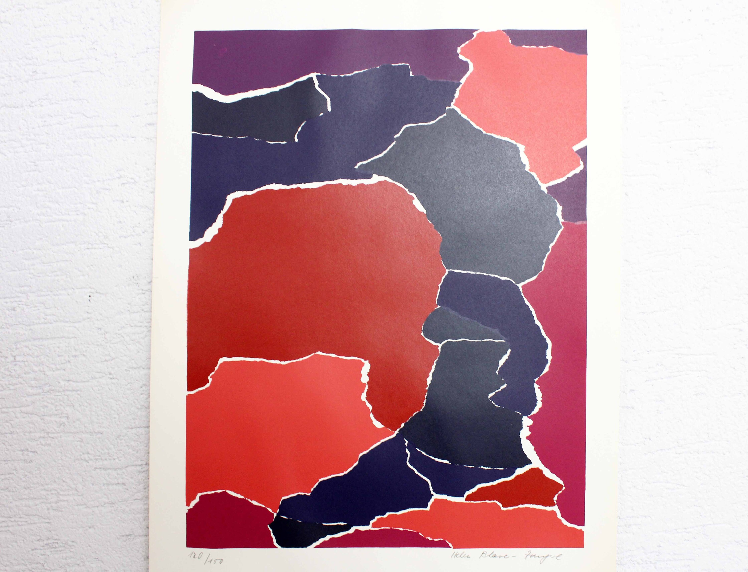 Impression Space Age de Blaser Helen Intitulée Impression Textile 1972