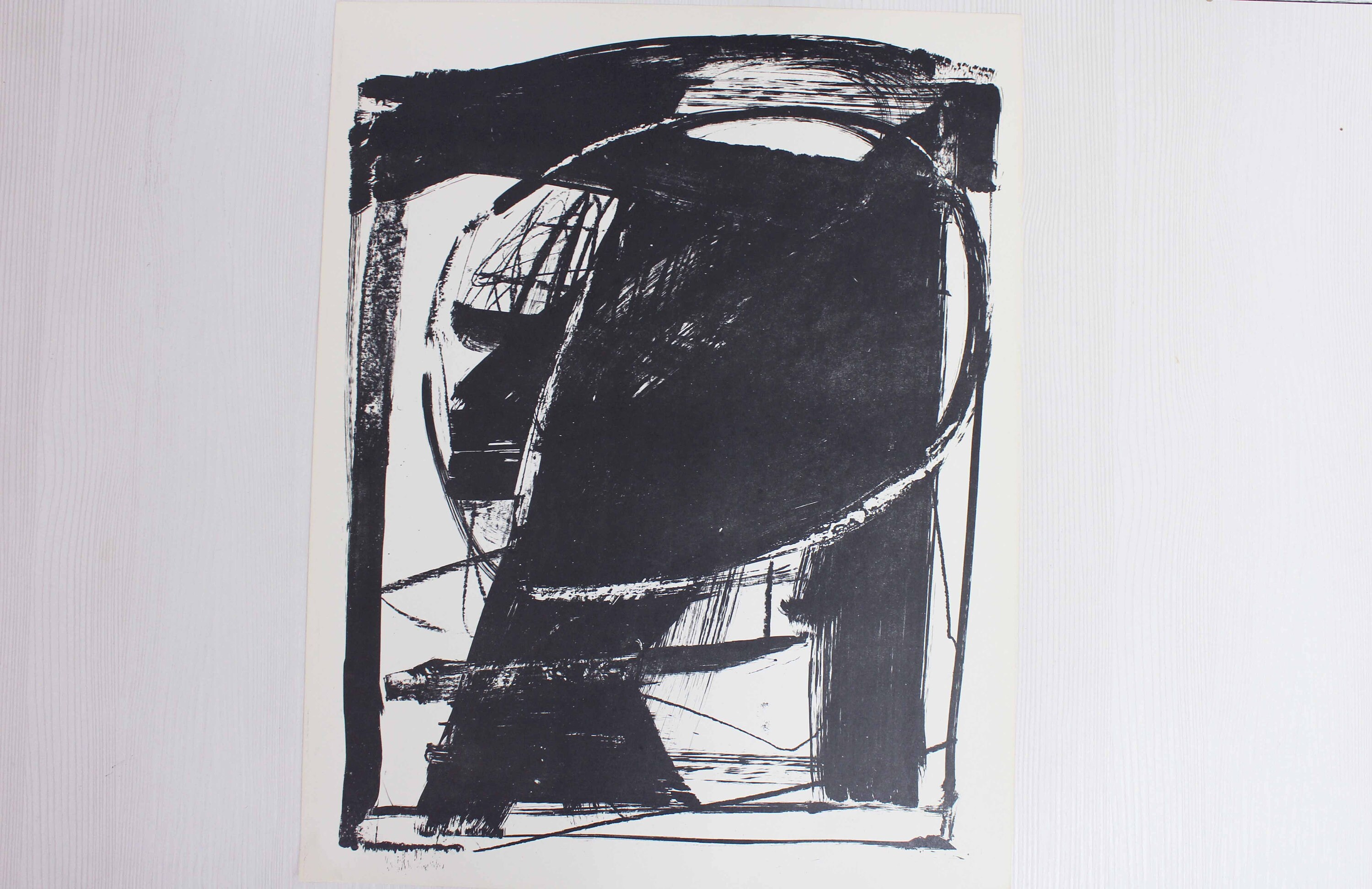 Lithographie de Bernd Völkle 1963 Série Nachmittagmond