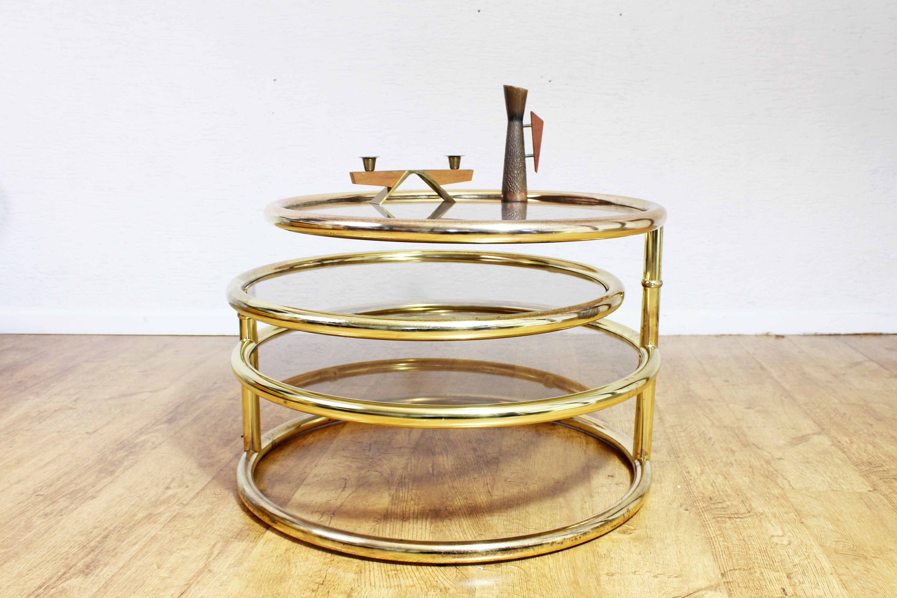 Table Basse à Plateaux Pivotant Années 70