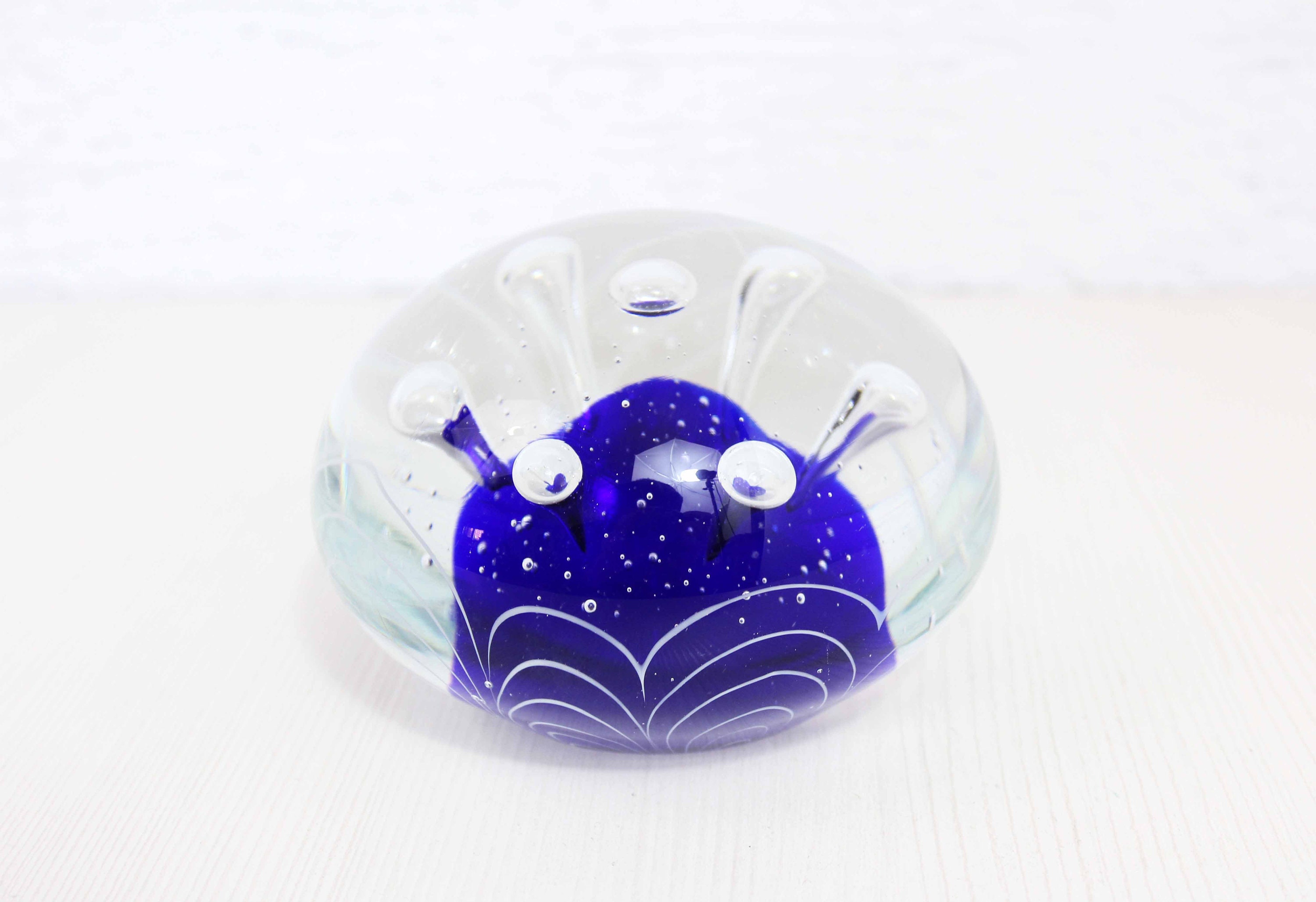 Grand Presse Papier Sulfure en Verre