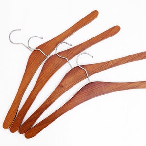 Set of 4 Scandinavian teak hangers