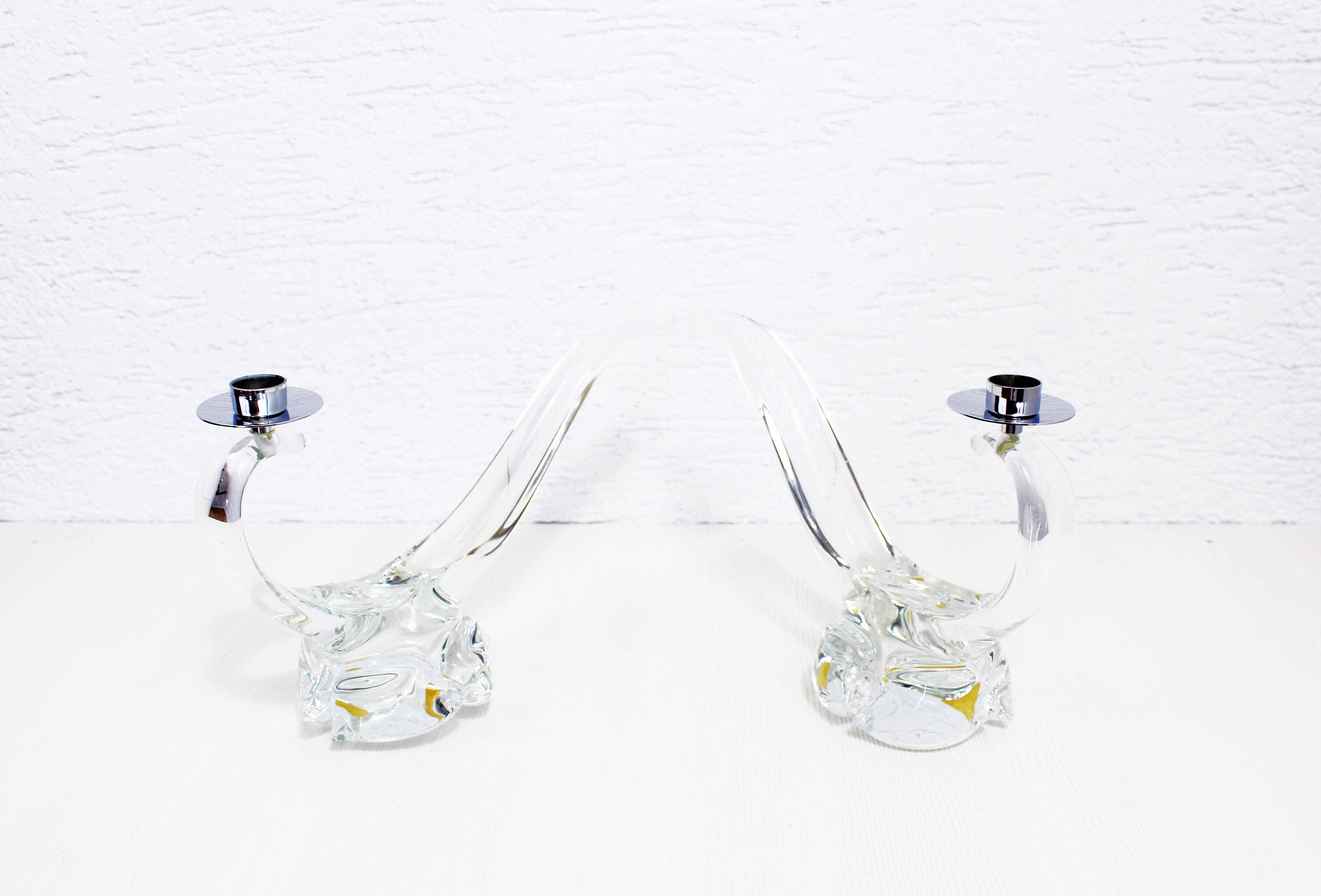 duo De Bougeoirs En Verre