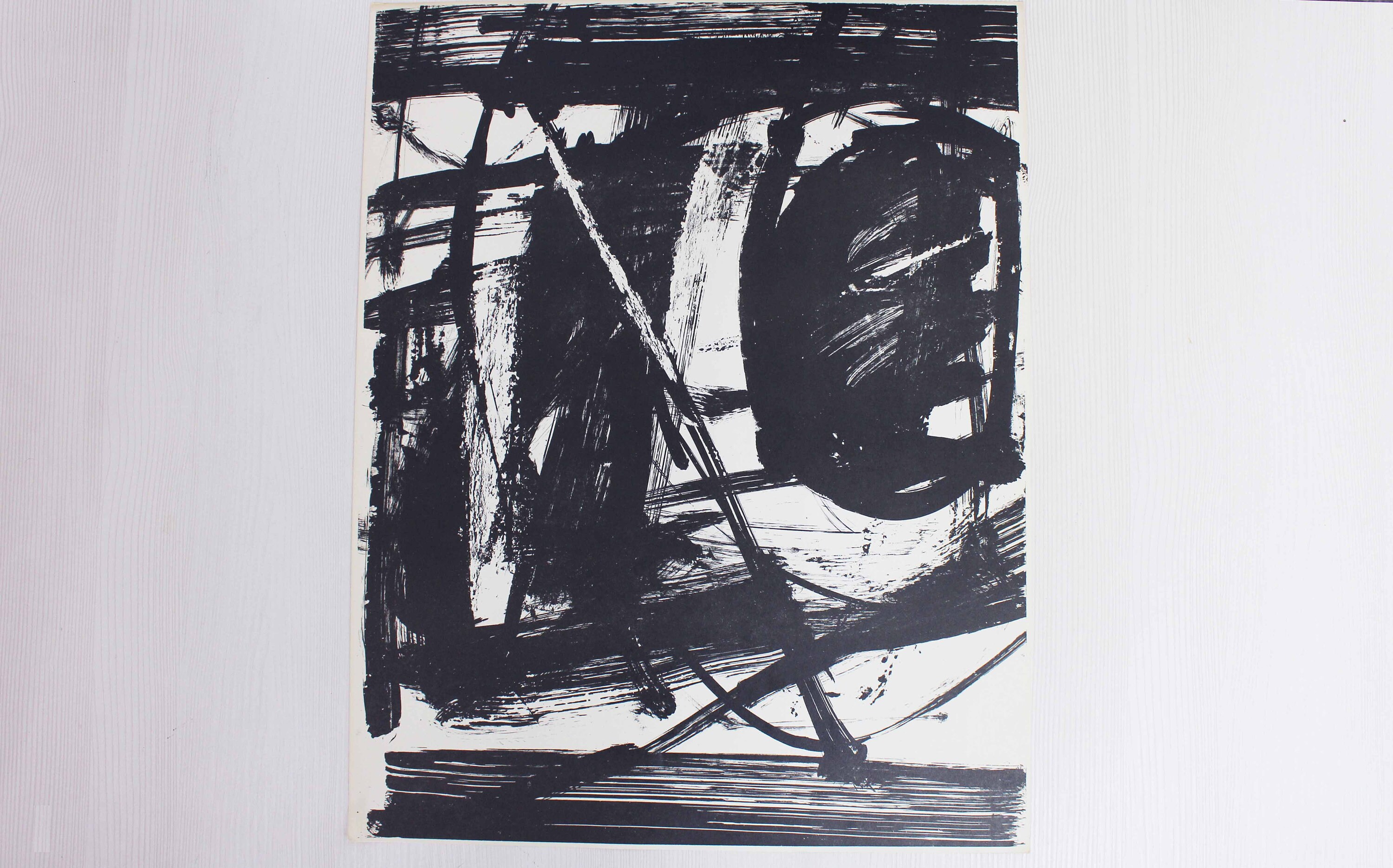 Lithographie de Bernd Völkle 1963 Série Nachmittagmond