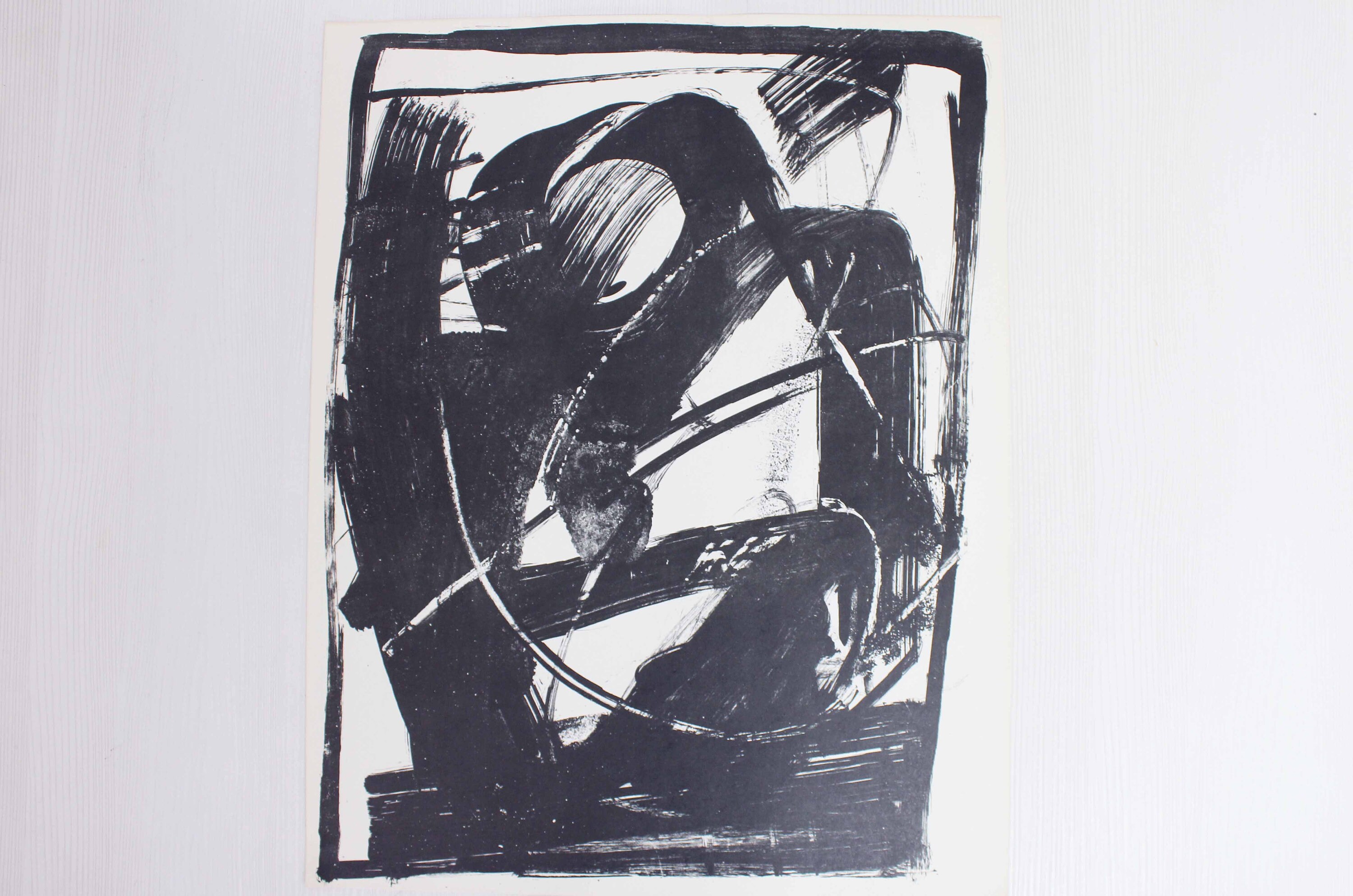 Lithographie de Bernd Völkle 1963 Série Nachmittagmond