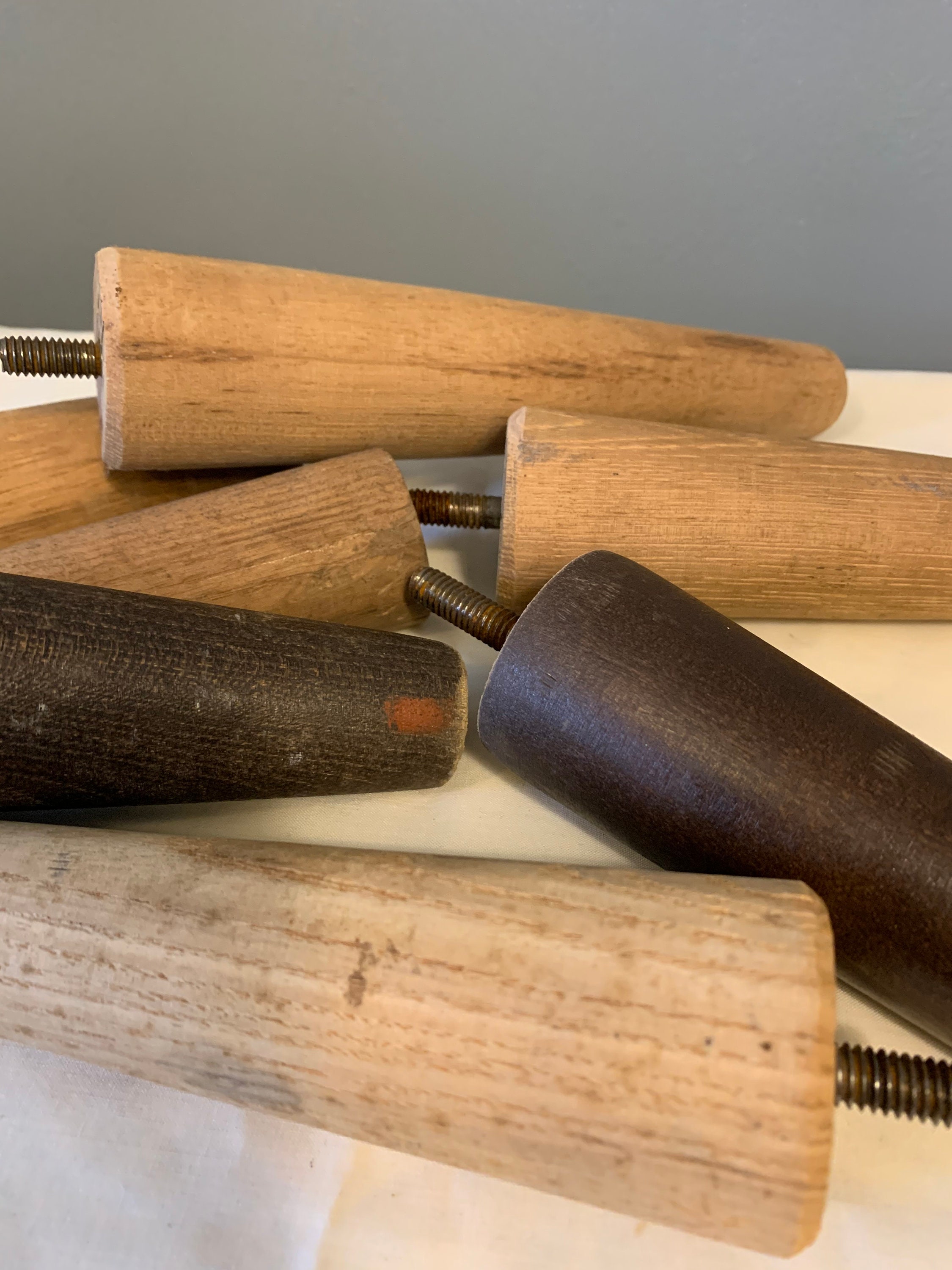 Vintage Wood Furniture Legs Tapered Furniture Legs Sofa Etsy