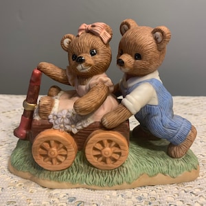 Vintage Home & Gardens Porcelain Tea Time Bear Figurines