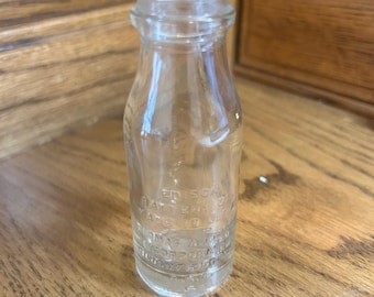 Vintage Thomas Edison Battery Oil Bottle Clear Glass Antique