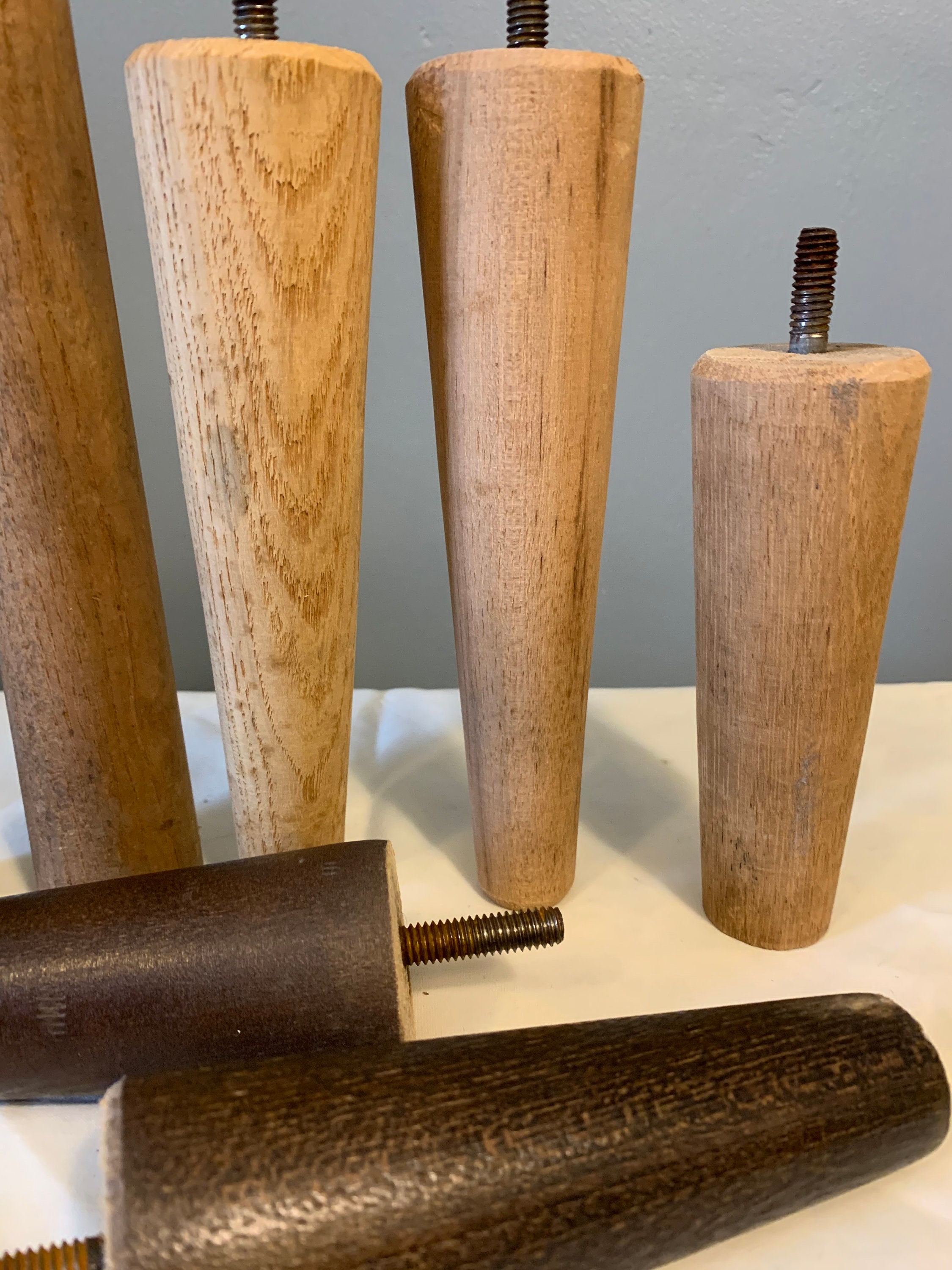 Vintage Wood Furniture Legs Tapered Furniture Legs Sofa Etsy