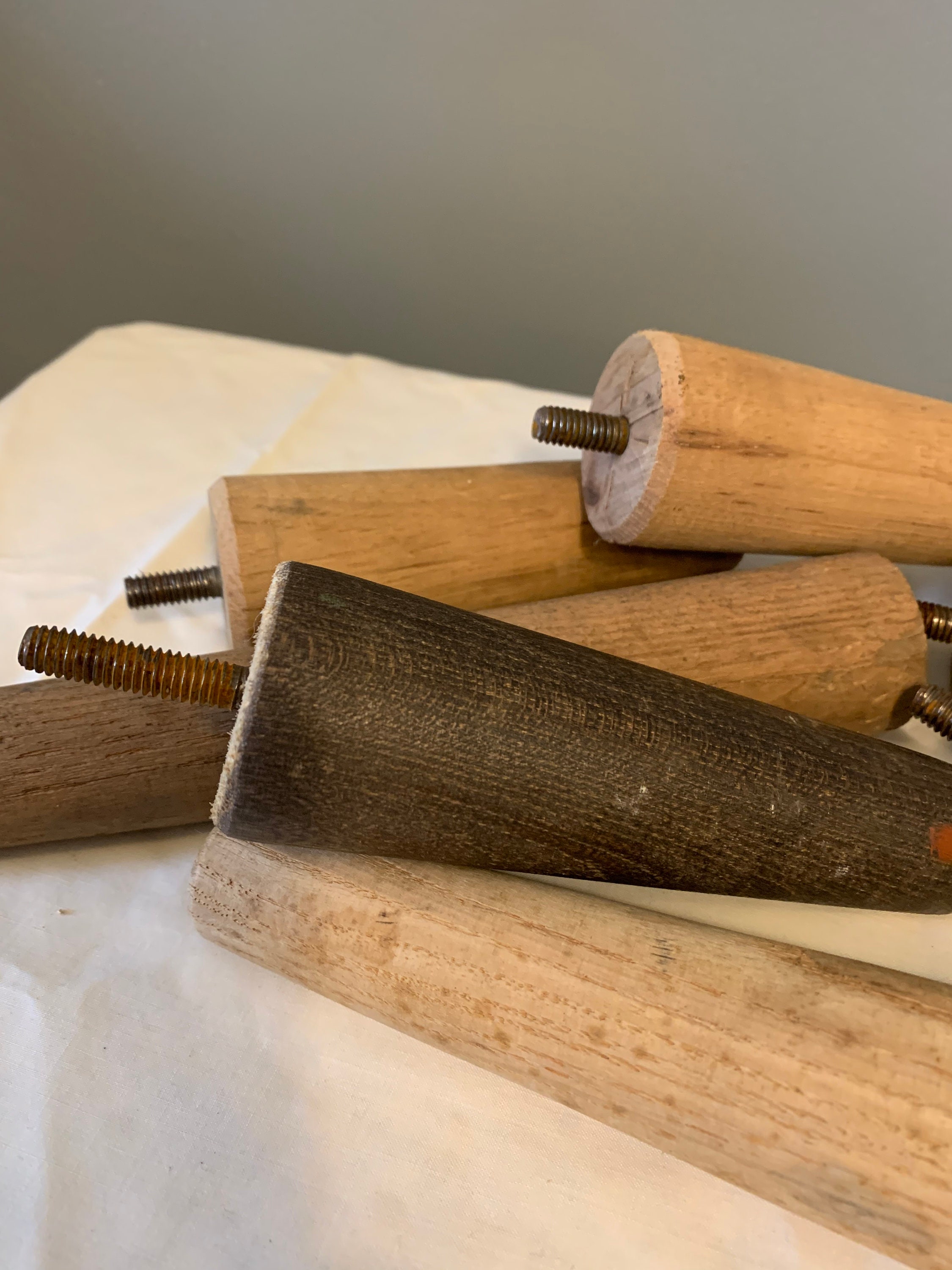 Vintage Wood Furniture Legs Tapered Furniture Legs Sofa Etsy