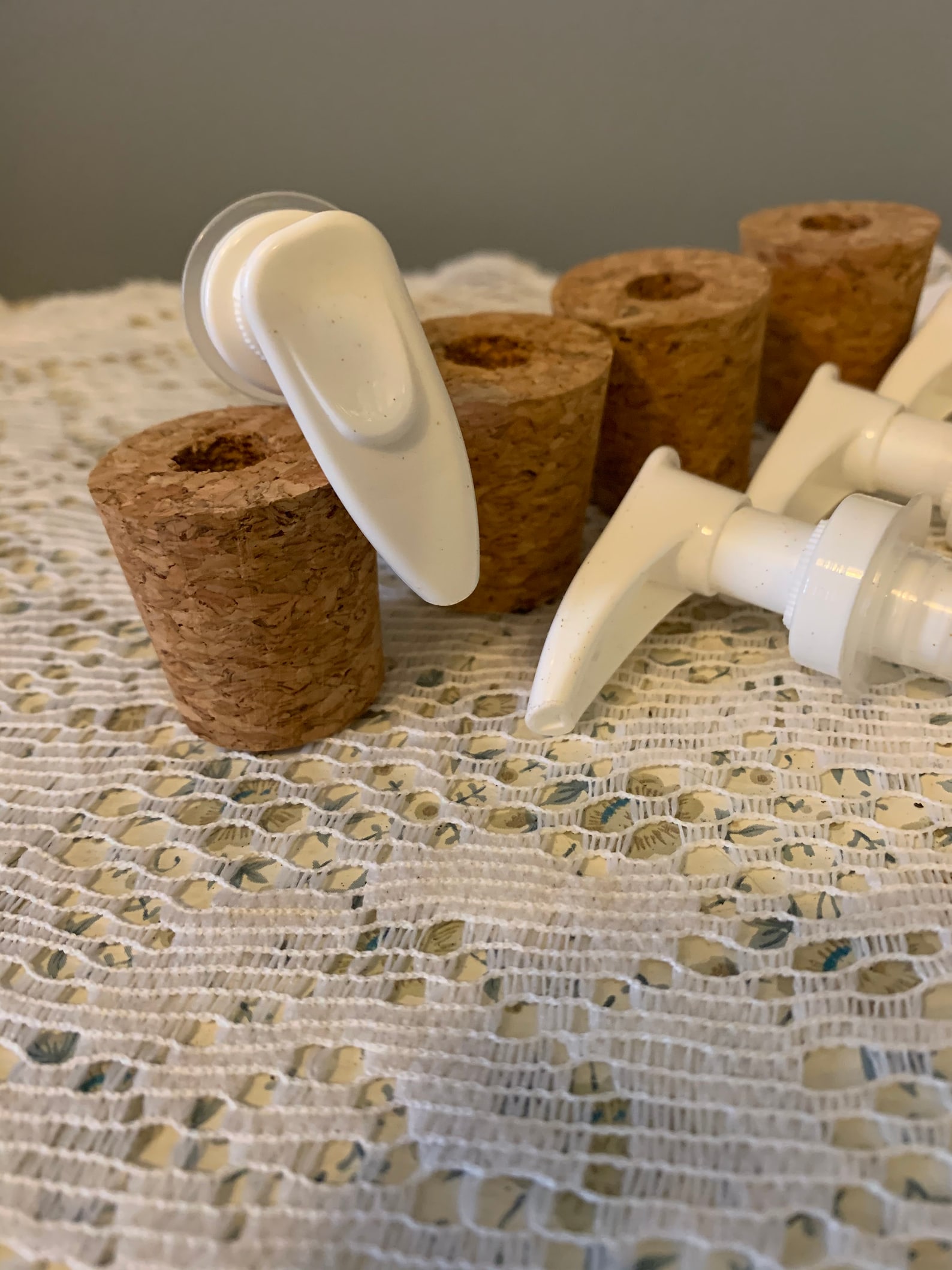 Soap Pump Dispenser With Cork Stopper, Soap, Lotion Dispenser Replacement Pump, Pottery Soap