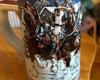 1989 Budweiser Clydesdales Stein, Collector's Barware.