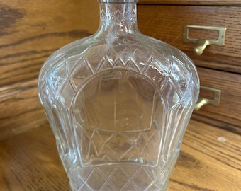 Vintage Seagram's Crown Royal Glass Bottle