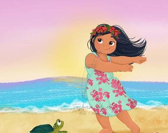 Niño bailando en la playa, descarga digital