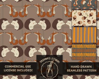 Autumn Commercial Use Pattern Bundle, Seamless Digital Paper Pack for Wallpaper, Packaging & Fabric Printing Png