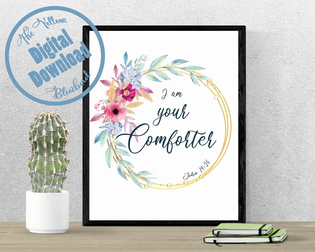 Comforter Scripture Printable Art // Instant Download // John Etsy