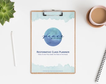 Restorative Yoga Class Planner | Yoga Class Theme Worksheet | Yoga Teacher Class Plan | Yoga Class Plan Printable | Yoga Class Template