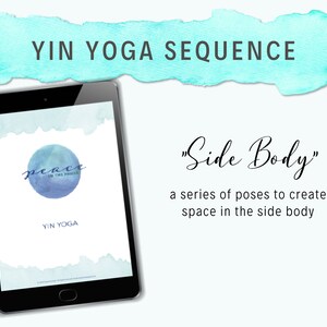 Yin Yoga Sequence SIDE BODY Printable Sequence For Yoga Instructors Yoga Students | Yoga Sequence Instant Download