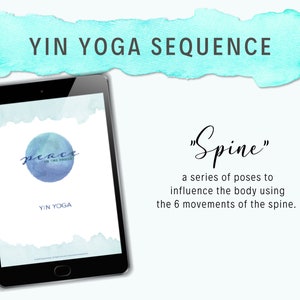Yin Yoga Sequence SPINE Printable Sequence For Yoga Instructors Yoga Students | Yoga Sequence | PDF Download | Instant Download