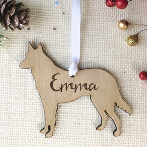 German Shepherd Ornament - Personalized Dog Christmas Ornament - Dog Memorial Gift - Dog Lover Christmas Gift - Multiple Breeds Available