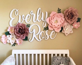 Cutout Name Signs - Two Large Names for Nursery Decor