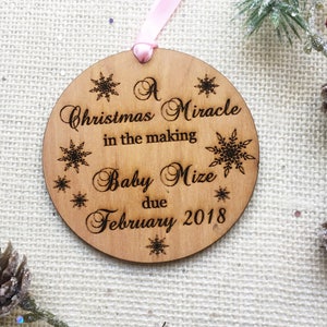 Expecting Ornament - Personalized Pregnancy Ornament - Custom Pregnancy Announcement - Christmas Baby