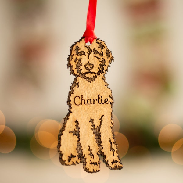 Goldendoodle personalized Christmas Ornament - labradoodle - custom pet gift for dog lover - pet remembrance gift - puppy's first Christmas