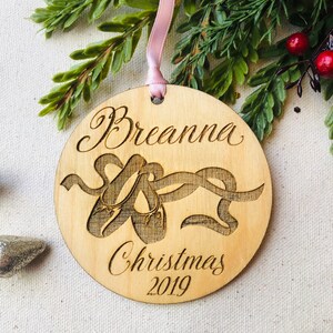 Personalized Ballet Ornament - Ballerina Christmas Ornament - Dance Shoes - Toe Shoes - Gift for Dancer - Wood Ornament