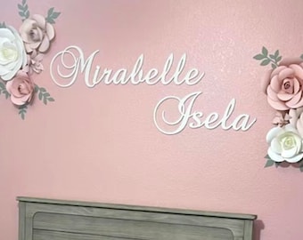 Flower Name Sign Nursery, Baby Girl Nursery Decor, Expecting Mom Gift, Wooden Nursery  Letters