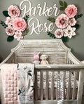 Nursery Name Signs - First and Middle Cutout Words for Wall Decor