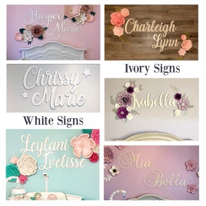 Cutout Name Signs Two Names girly happy nursery decor image 6