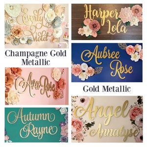 Nursery Name Signs First and Middle Cutout Words for Wall Decor image 6